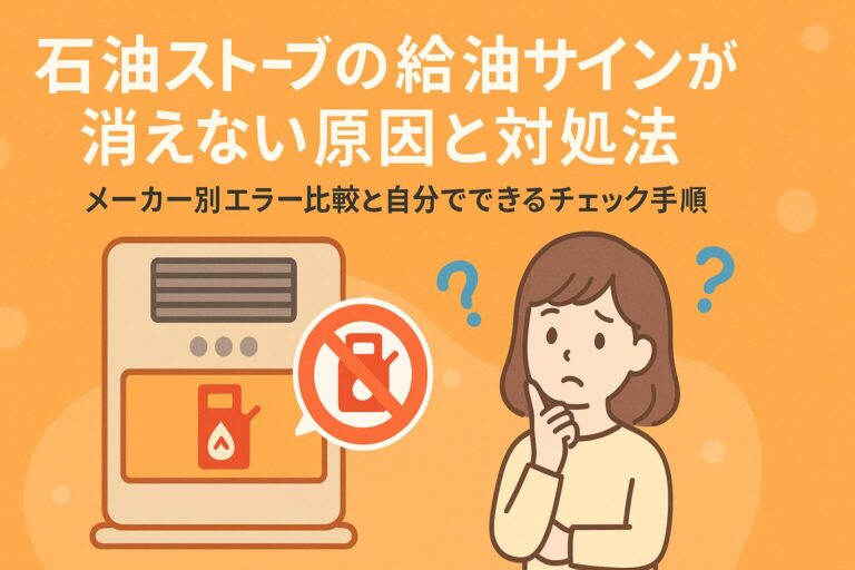 石油ストーブの給油サインが消えない原因と対処法｜メーカー別エラー比較と自分でできるチェック手順