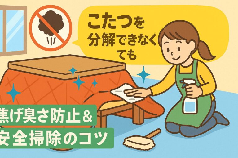 こたつを分解できなくても清潔に保つ方法｜焦げ臭さ防止＆安全掃除のコツ