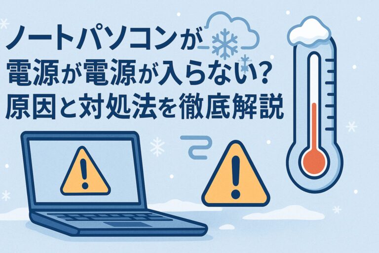 ノートパソコンが寒いと電源が入らない？原因と対処法を徹底解説
