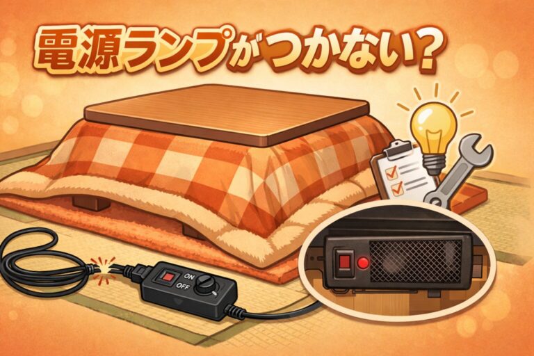 こたつの電源ランプがつかない原因と対処法を完全ガイド｜断線・スイッチ不良・買い替え判断まで解説