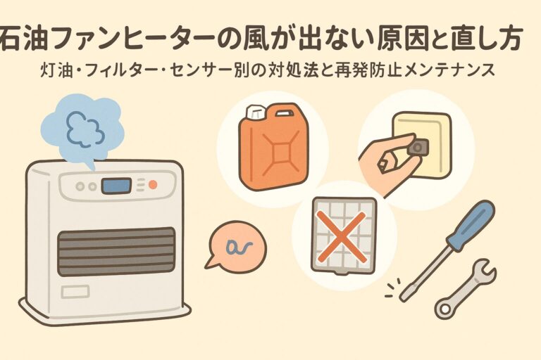 石油ファンヒーターの風が出ない原因と直し方｜灯油・フィルター・センサー別の対処法と再発防止メンテナンス