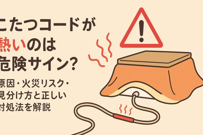 こたつコードが熱いのは危険サイン？原因・火災リスク・見分け方と正しい対処法を解説
