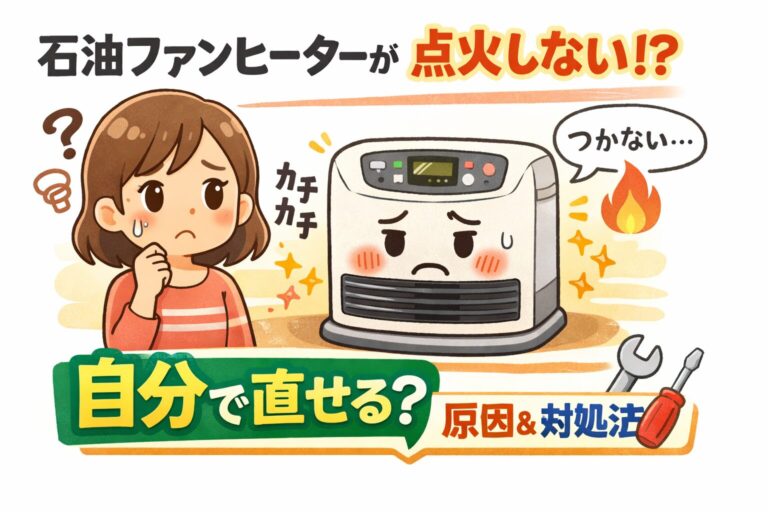 石油ファンヒーターがカチカチ音だけで火がつかない原因と直し方【自分で解決できる？】
