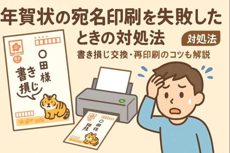 年賀状の宛名印刷を失敗したときの対処法｜書き損じ交換・再印刷のコツも解説