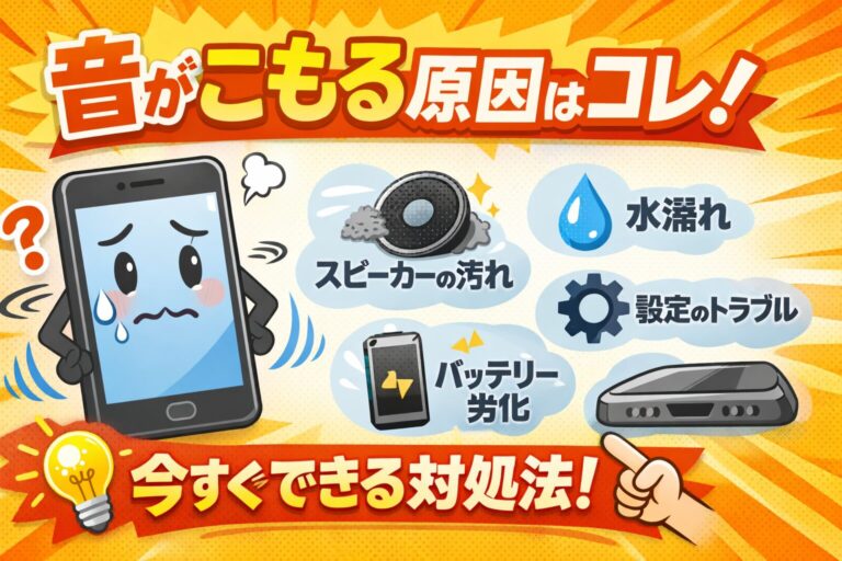 スマホのスピーカー音がこもる原因7選と今すぐできる対処法【iPhone・Android対応】