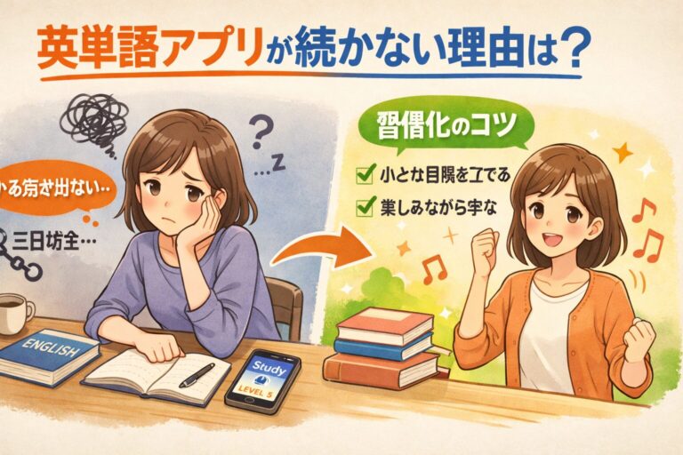 英単語アプリが続かない5つの理由と改善策｜挫折を乗り越える習慣化のコツとは？