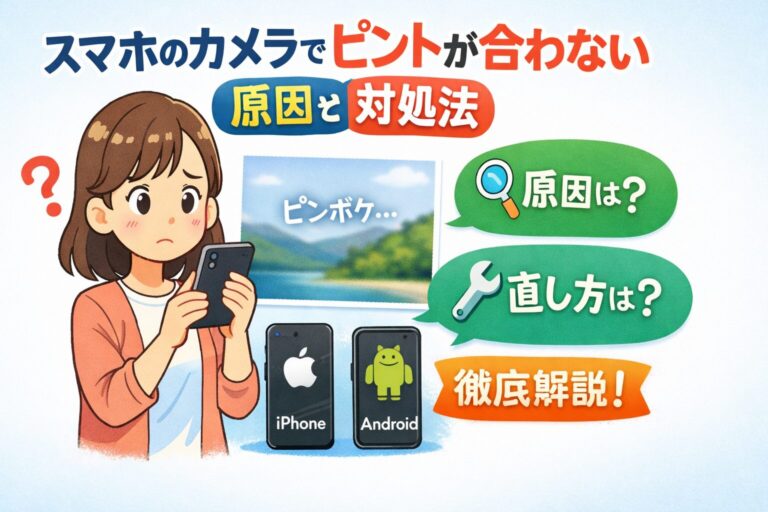 スマホのカメラでピントが合わない原因と対処法｜iPhone・Android別に徹底解説！