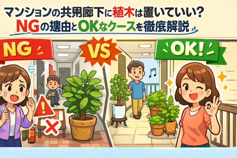 マンションの共用廊下に植木は置いていい？NGの理由とOKなケースを徹底解説