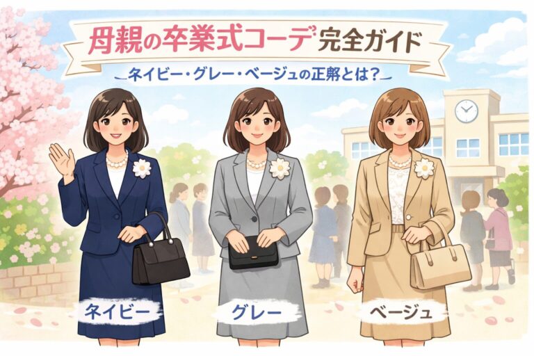 黒以外でも大丈夫？母親の卒業式コーデ完全ガイド｜ネイビー・グレー・ベージュの正解とは