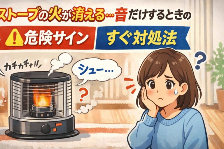 ストーブの火が消える…音だけするときの原因と危険サイン・すぐ試せる対処法まとめ