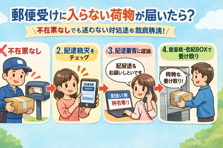 郵便受けに入らない荷物が届いたら？不在票なしでも迷わない対処法を徹底解説
