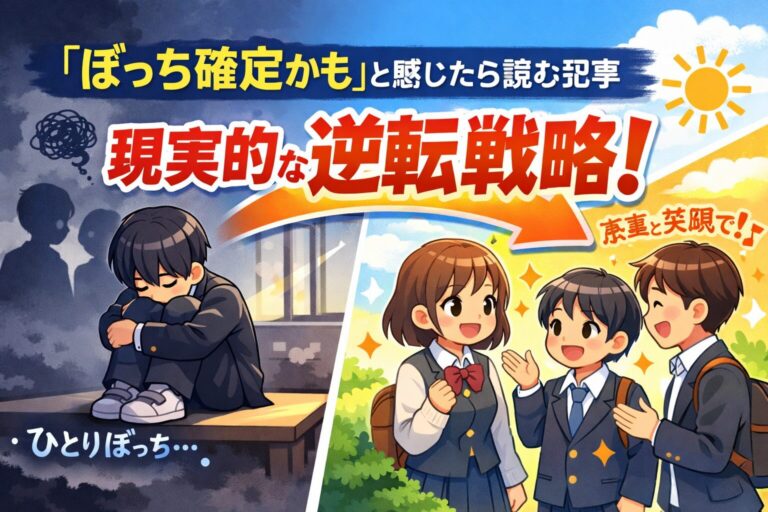 新学期に「ぼっち確定かも」と感じたら読む記事｜孤立の構造分析と現実的な逆転戦略