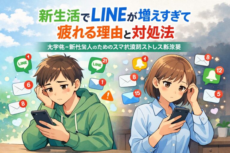 新生活でLINEが増えすぎて疲れる理由と対処法｜大学生・新社会人のためのスマホ通知ストレス解決策