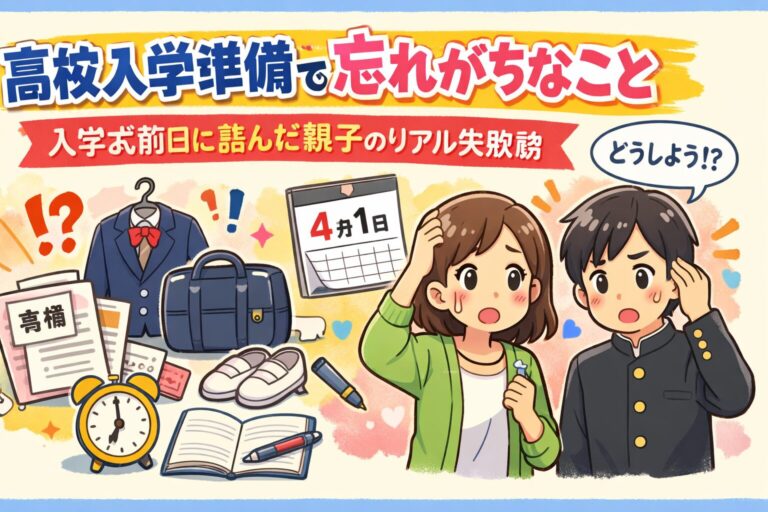 高校入学準備で忘れがちなこと｜入学式前日に詰んだ親子のリアル失敗談