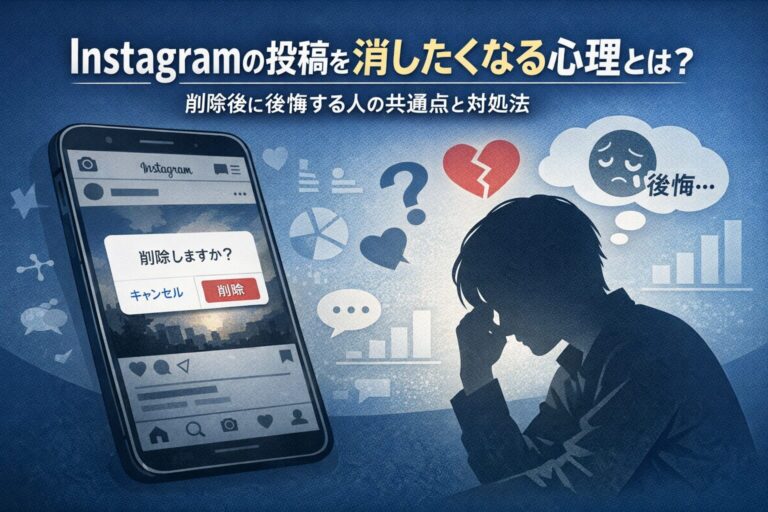 Instagramの投稿を消したくなる心理とは？削除後に後悔する人の共通点と対処法