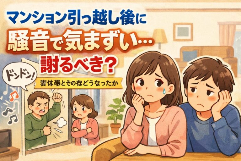 マンション引っ越し後に騒音で気まずい…謝るべき？実体験とその後どうなったか