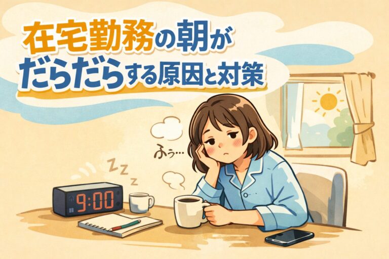 在宅勤務の朝がだらだらする原因と対策｜仕事入るまでの30分ルーティン