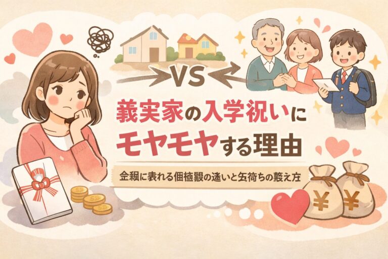 義実家の入学祝いにモヤモヤする理由｜金額に表れる価値観の違いと気持ちの整え方