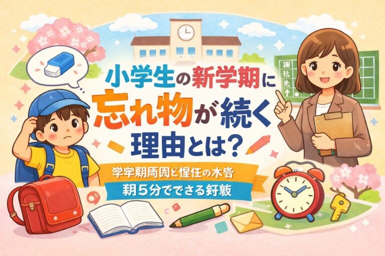 小学生の新学期に忘れ物が続く理由とは？学年別原因と担任の本音、朝5分でできる対策