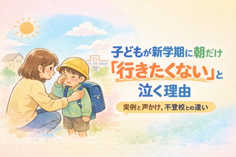子どもが新学期に朝だけ「行きたくない」と泣く理由｜実例と声かけ、不登校との違い