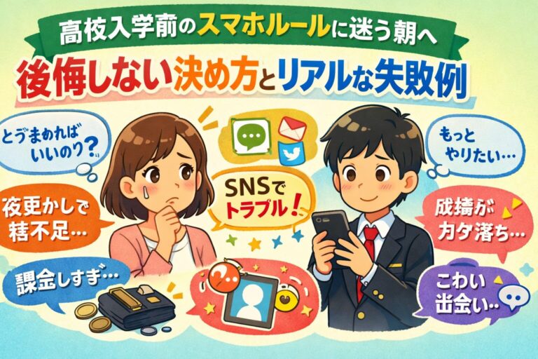 高校入学前のスマホルールに迷う親へ 後悔しない決め方とリアルな失敗例