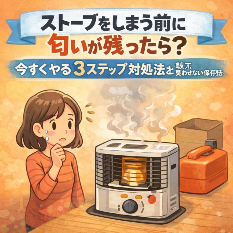 ストーブをしまう前に匂いが残ったら？今すぐやる3ステップ対処法と翌年臭わせない保存術