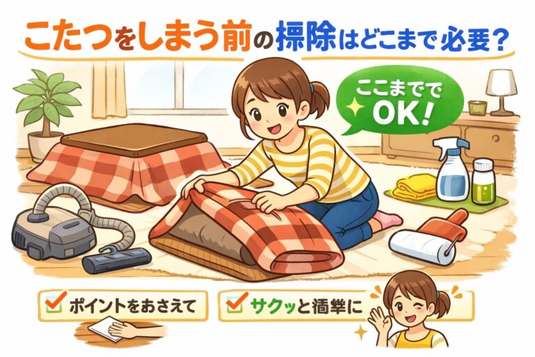 こたつをしまう前の掃除はどこまで必要？最低限でOKな判断基準と省略しても困らないポイント