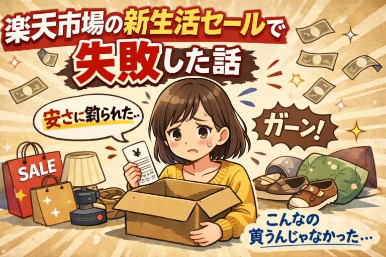 楽天市場の新生活セールで失敗した話。安いと思って買って後悔したリアル体験談