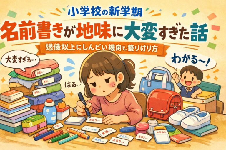 小学校の新学期、名前書きが地味に大変すぎた話｜想像以上にしんどい理由と乗り切り方