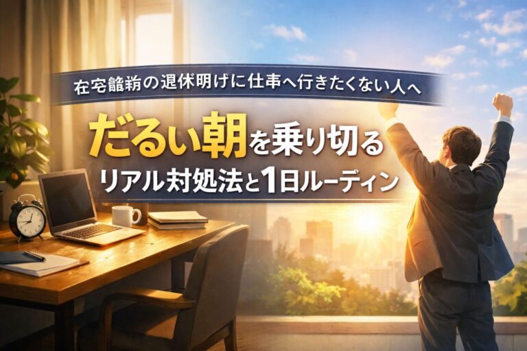 在宅勤務の連休明けに仕事へ行きたくない人へ｜だるい朝を乗り切るリアル対処法と1日ルーティン