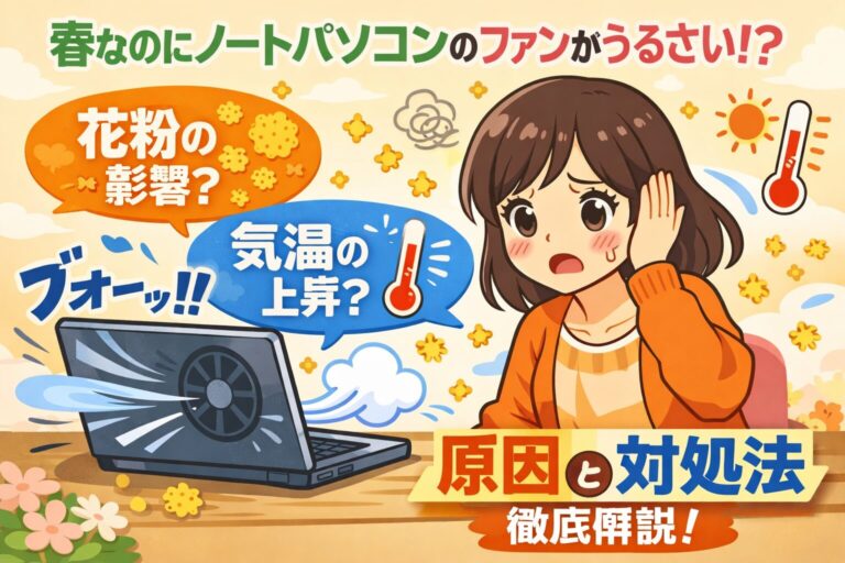 春なのにノートパソコンのファンがうるさい原因と対処法｜花粉・気温で変わる理由を解説