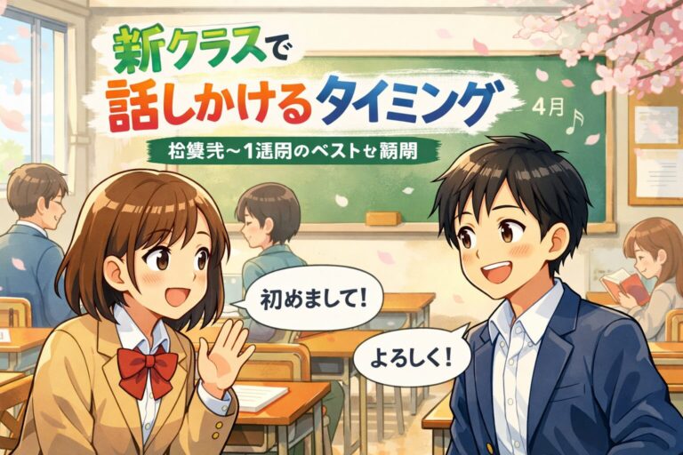 高校の新クラスで話しかけるタイミングはいつ？始業式〜1週間のベストな瞬間と自然な会話例