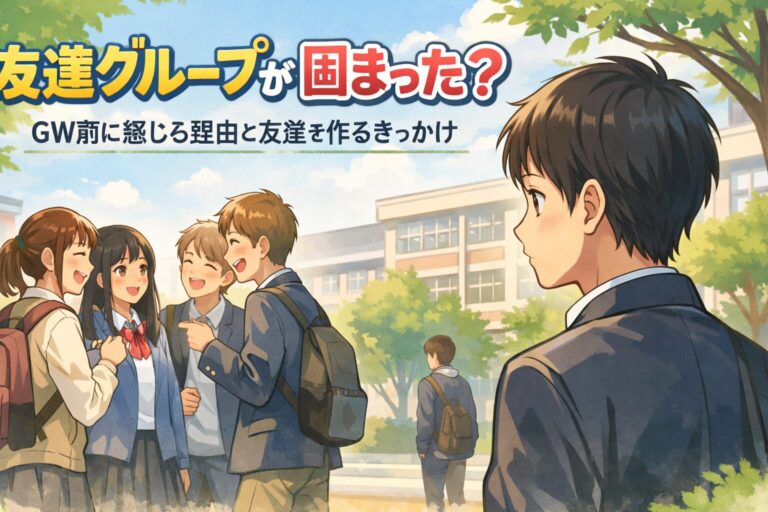 高校で連休前に友達グループが固まった？GW前にそう感じる理由と友達を作るきっかけ