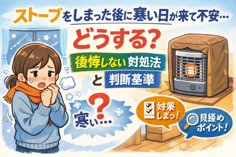 ストーブをしまった後に寒い日が来て不安…どうする？後悔しない対処法と判断基準