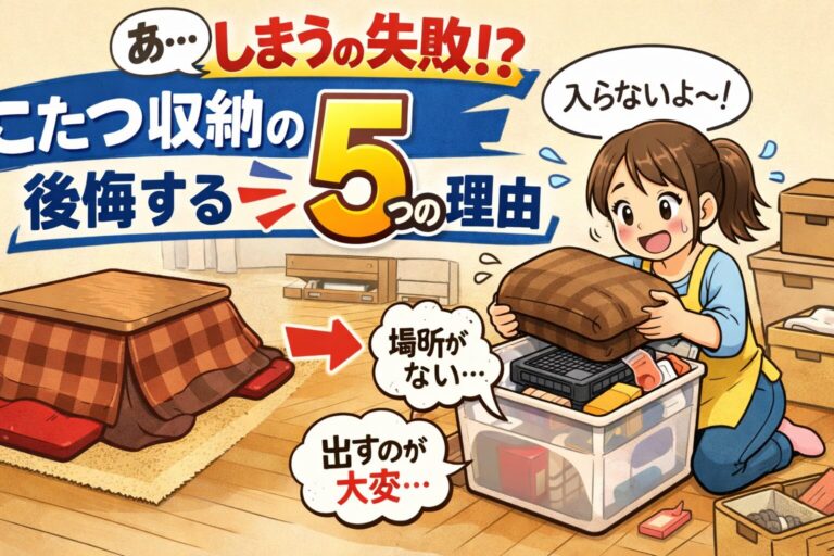 こたつを片付けた後に収納で後悔する理由5つ｜また出す失敗を防ぐタイミングと正しいしまい方
