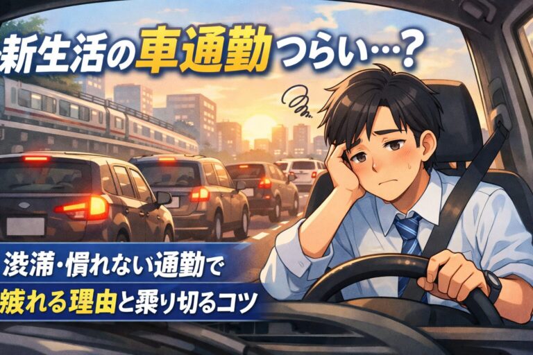 新生活の車通勤がつらいのはなぜ？渋滞・慣れない通勤で疲れる理由と通勤初月を乗り切るコツ