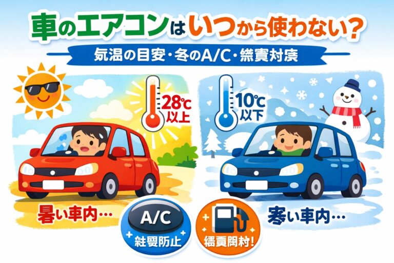 車のエアコンはいつから使わない？気温別の目安・冬のA/C必要性・燃費と故障防止まで完全解説