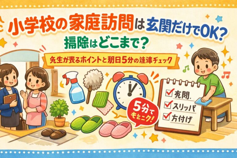 小学校の家庭訪問は玄関だけでOK？掃除はどこまで？先生が見るポイントと前日5分の準備チェック