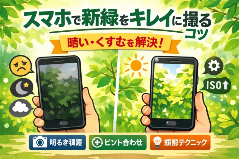 スマホで新緑がうまく撮れない原因と解決法｜暗い・くすむを改善する撮影設定とコツ