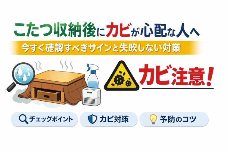 こたつ収納後にカビが心配な人へ｜今すぐ確認すべきサインと失敗しない対策