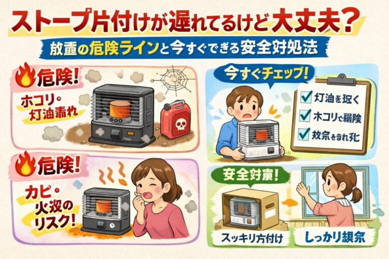 ストーブ片付けが遅れてるけど大丈夫？放置の危険ラインと今すぐできる安全対処法