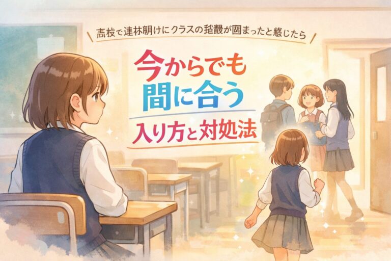 高校で連休明けにクラスの距離が固まったと感じたら｜今からでも間に合う入り方と対処法