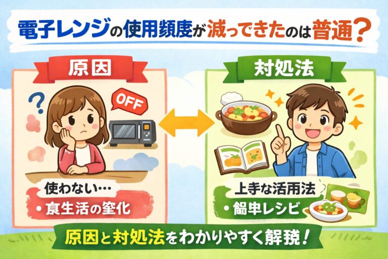 電子レンジの使用頻度が減ってきたのは普通？原因と対処法をわかりやすく解説