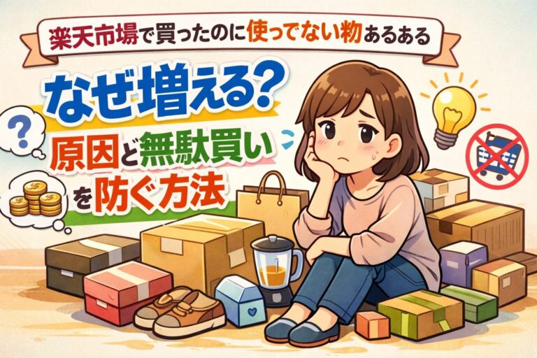 楽天市場で買ったのに使ってない物あるある｜なぜ増える？原因と無駄買いを防ぐ方法