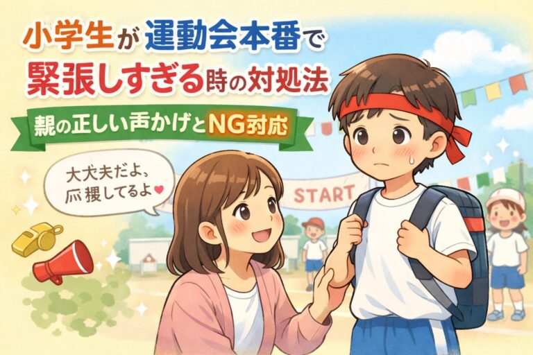 小学生が運動会本番で緊張しすぎる時の対処法｜親の正しい声かけとNG対応