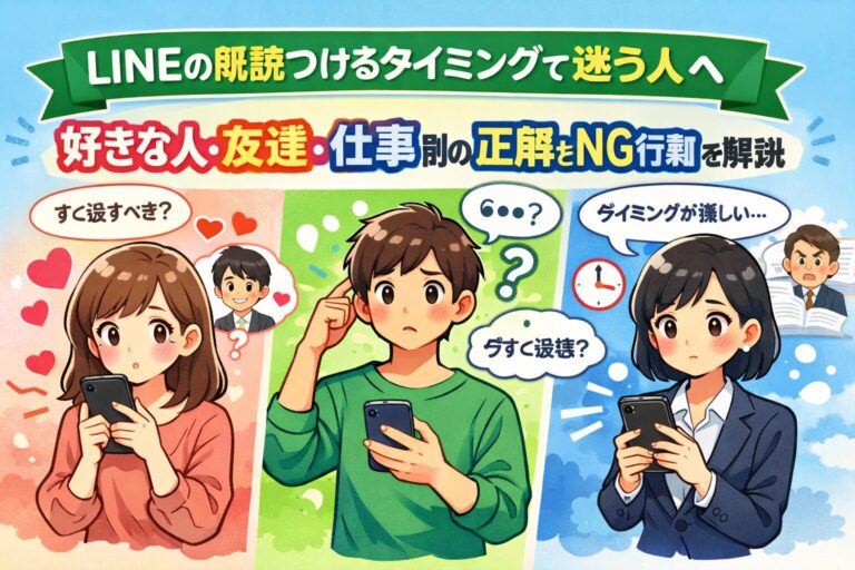 LINEの既読つけるタイミングで迷う人へ｜好きな人・友達・仕事別の正解とNG行動を解説