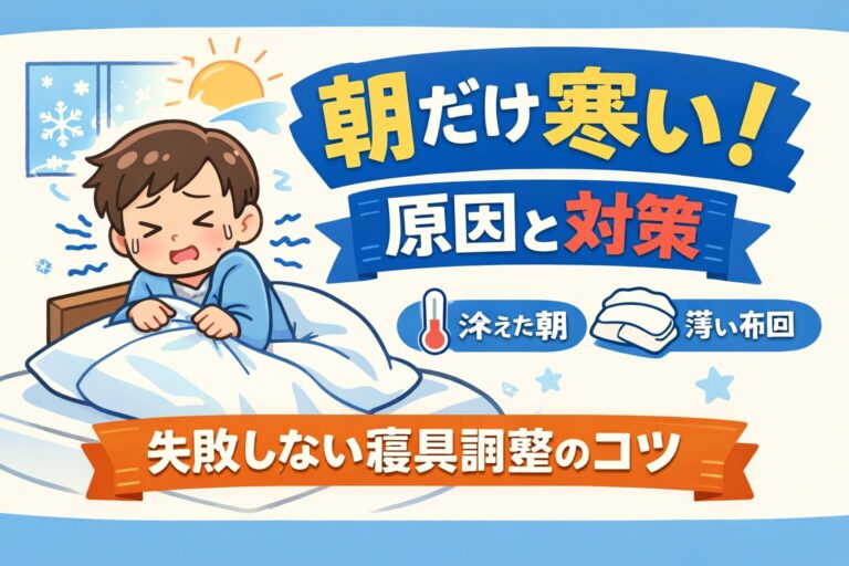 布団を薄くしたら朝だけ寒い原因と対策｜失敗しない寝具調整のコツ