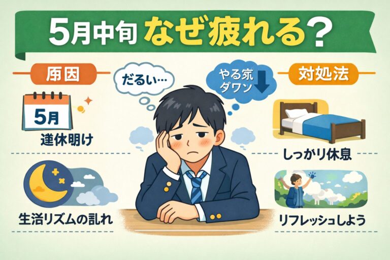 高校で5月中旬に「なんとなく疲れる」のはなぜ？急にしんどくなる理由と対処法をわかりやすく解説