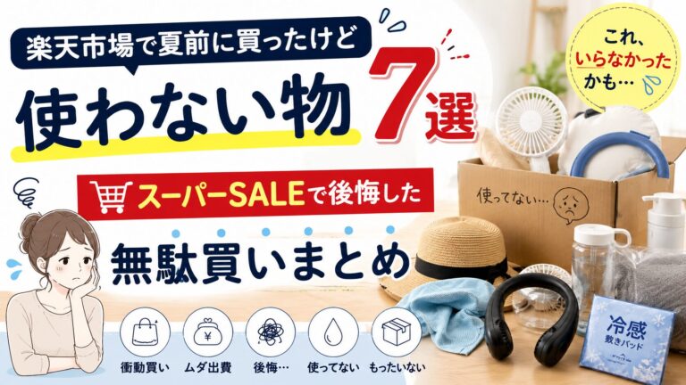 楽天市場で夏前に買ったけど使わない物7選｜スーパーSALEで後悔した無駄買いまとめ