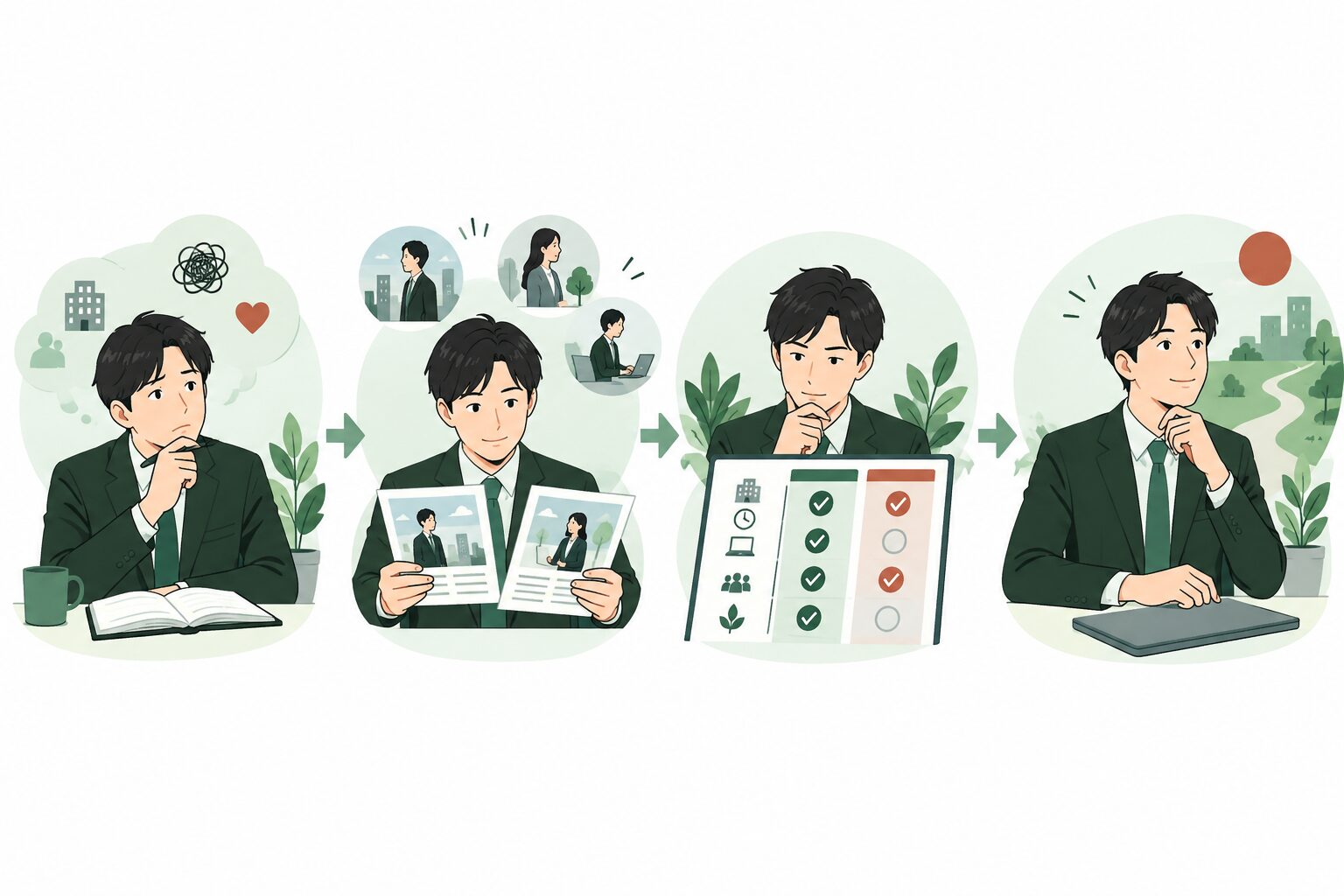 20代で転職するか迷ったときに判断材料を整理する流れ